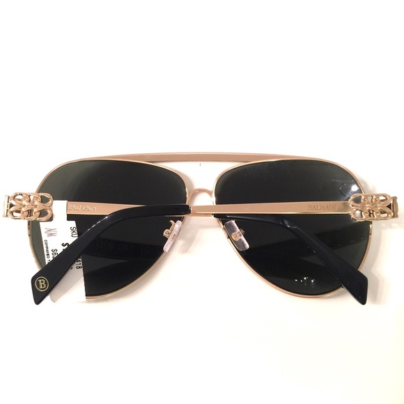 BALMAIN aviator sunglasses antique style frame