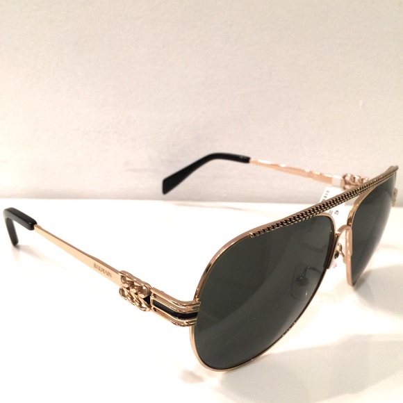 BALMAIN aviator sunglasses antique style frame