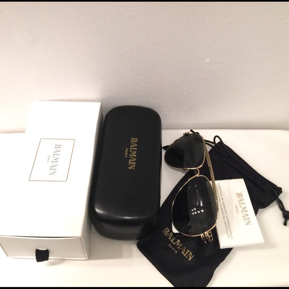 BALMAIN aviator sunglasses antique style frame main image 4
