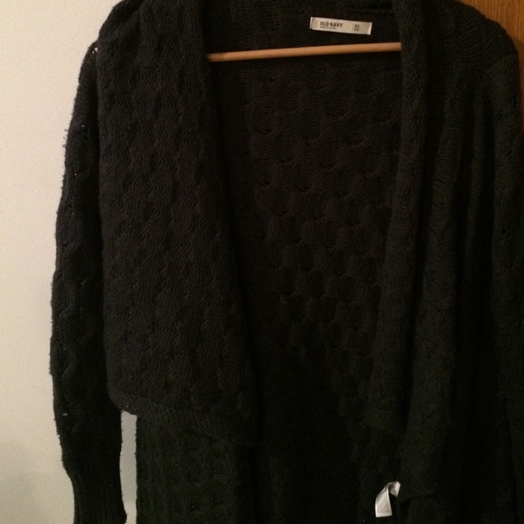 Old navy cable knit wrap sweater gray - Picture 3 of 3