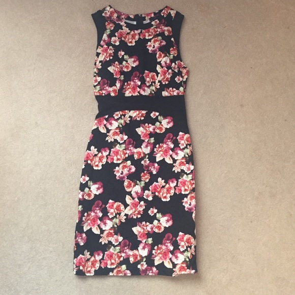 Floral cutout dress