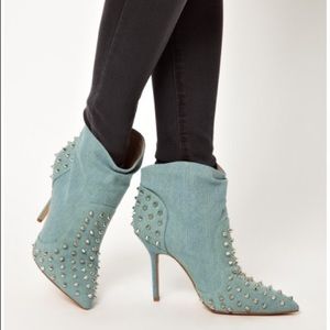 Kg Kurt Geiger Wild Studded Denim Ankle
Boot.