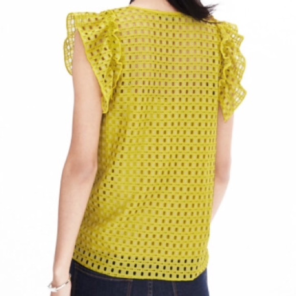 Geo Lace Ruffle Top - Picture 2 of 4