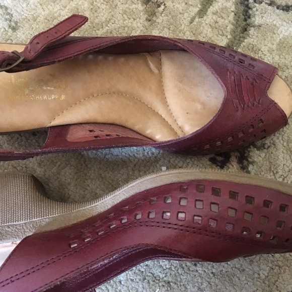 Leather cut out heels