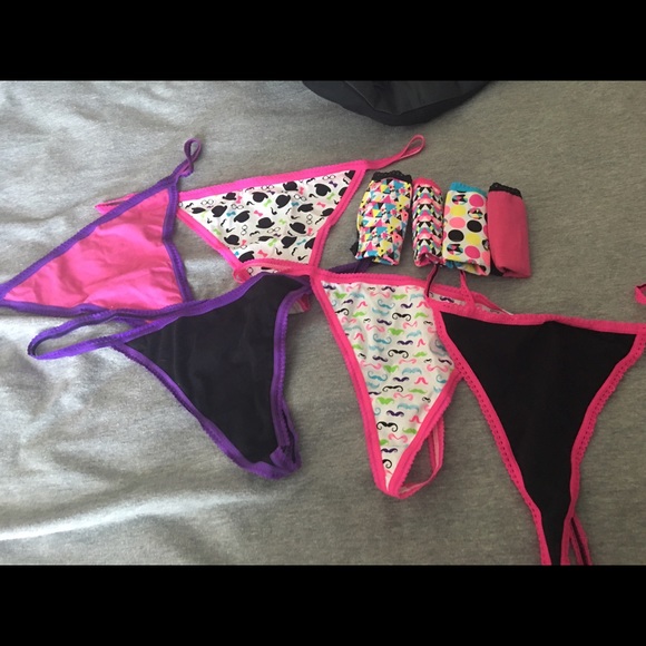 NWT. 9 colorful thongs!!!