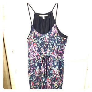 Lauren Conrad Navy Floral Racerback Dress
