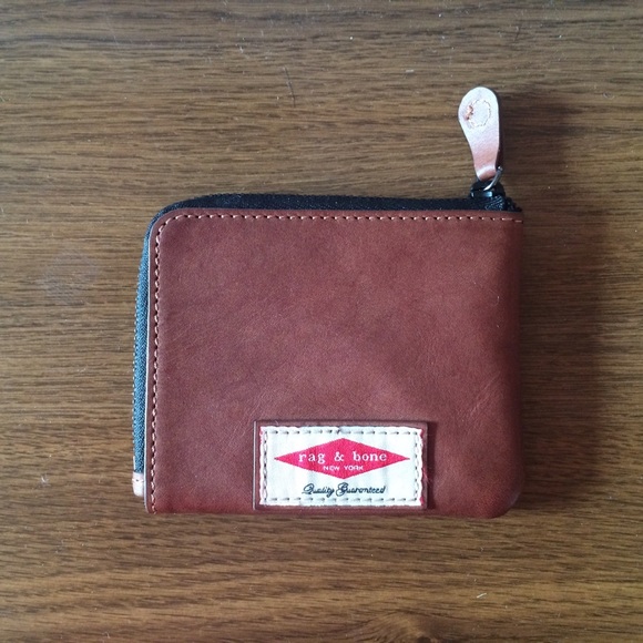 Small tan leather wallet