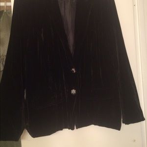 Velvet look blazer