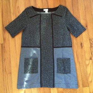 Anthropologie Black Textured Tunic