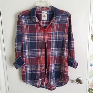 Plaid Boyfriend Button Up