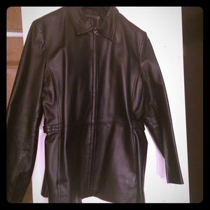 Leather coat