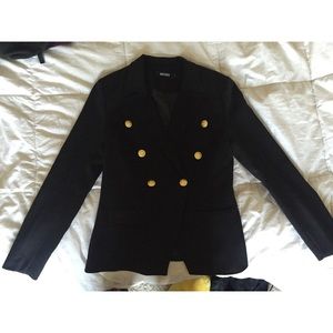 Missguided Black double breasted blazer