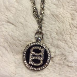 Bebe Logo Watch Necklace