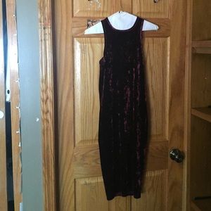 Forever 21 Maroon Velvet Dress