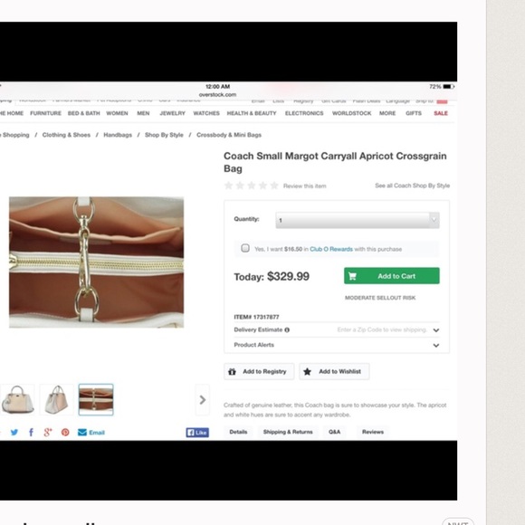 Authentic coach purse. Free shipping - Picture 4 of 6