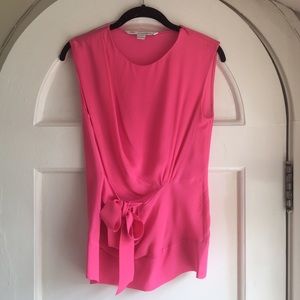 DVF Silk Side Drape Top