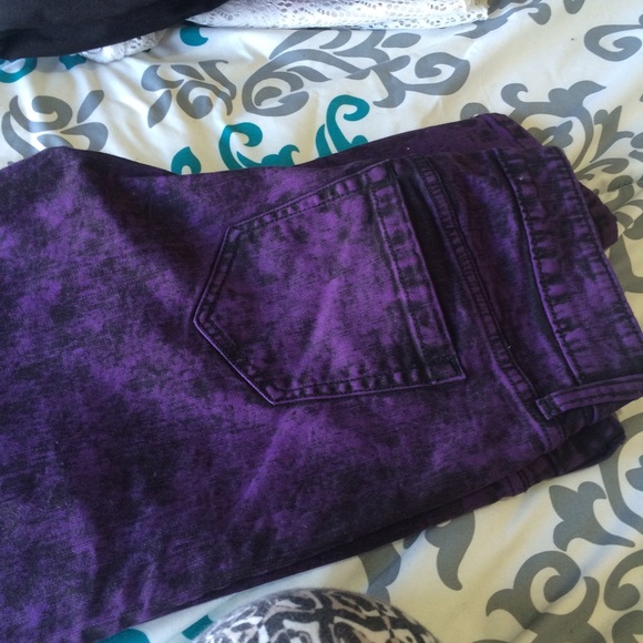 Purple LoveSick jeans.