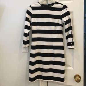New black and white knit dress