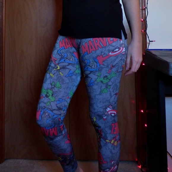 Marvel Pants - Marvel Superheroes Hulk Thor Iron Man Leggings