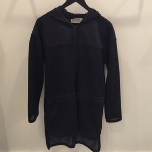 Zara Trafaluc Black Mesh Jacket Coat Hoodie S