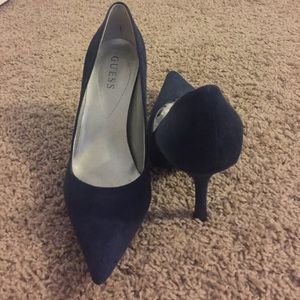 Brand new never worn navy guess heels