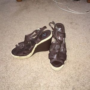 Zara brown wedges