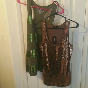 SALE! Two sequin tanks