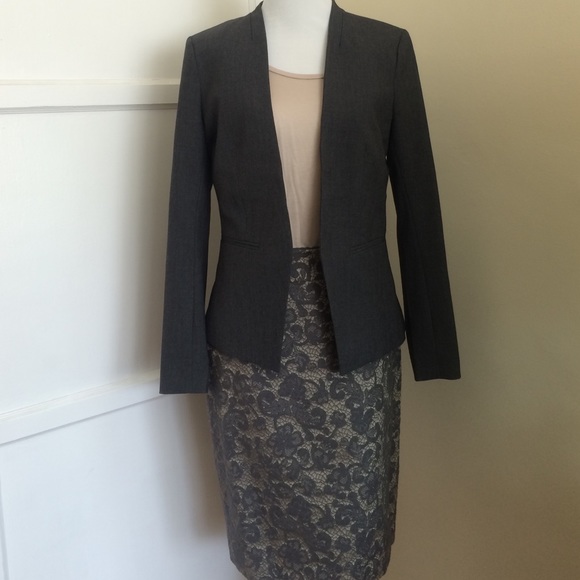 NWT Banana Republic Gray Lace Skirt