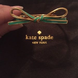 Green Kate Spade Bow Bangle