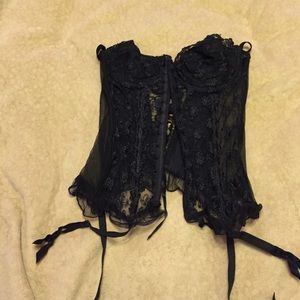 Black teddy with straps