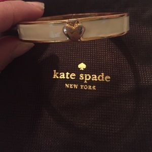White and Gold Kate Spade Bangle