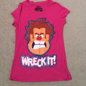 Girls Disney Wreck it Ralph shirt top L 11 13