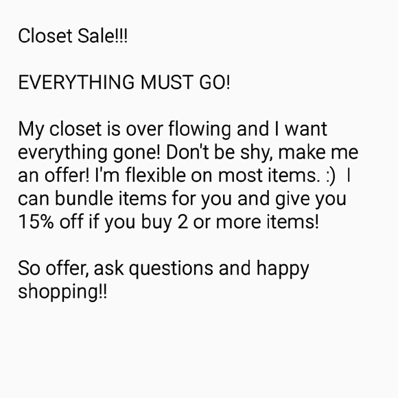 Closet sale!