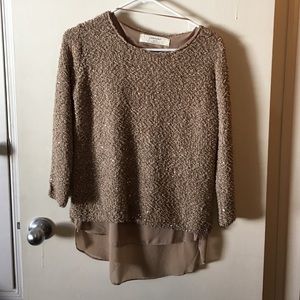 Zara gold sequin sweater