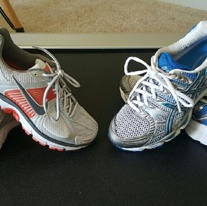 Nike and ASICS Women's 8.5 Running Shoes
