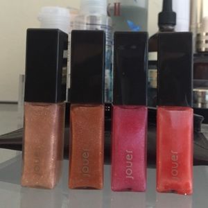 Jouer mini lip gloss with pouch (four-pack)