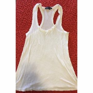 Soft white ribbed tank top