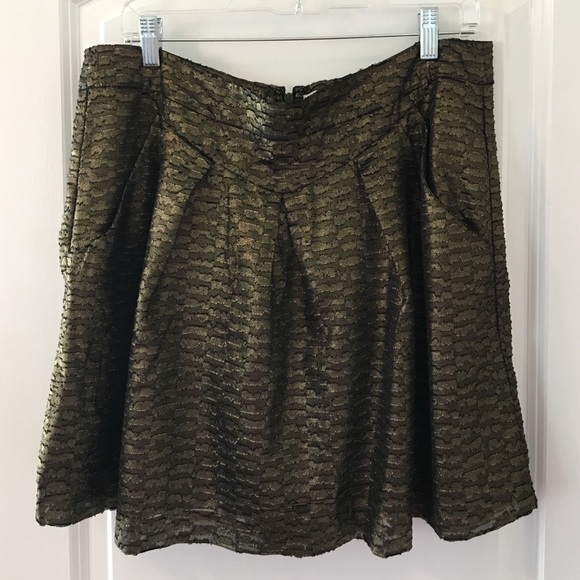 GAP Metallic gold mini skirt