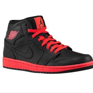 Nike Air Jordan 1 Mid BG Black/Infrared