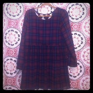 Chic Plaid H&M dress with CrissCross Exposed Back