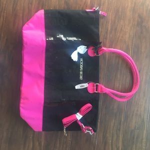 Pink and black VS getaway bag!