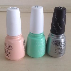 3 full size China glaze gel polish