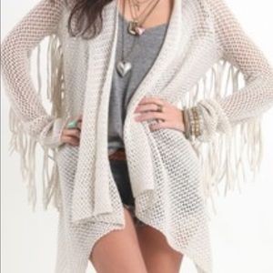 Billabong Loving You Cardigan Fringe Sweater