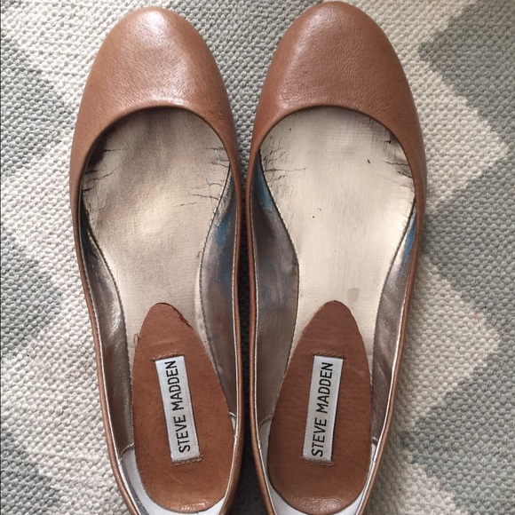Steve Madden Heaven cognac leather flats