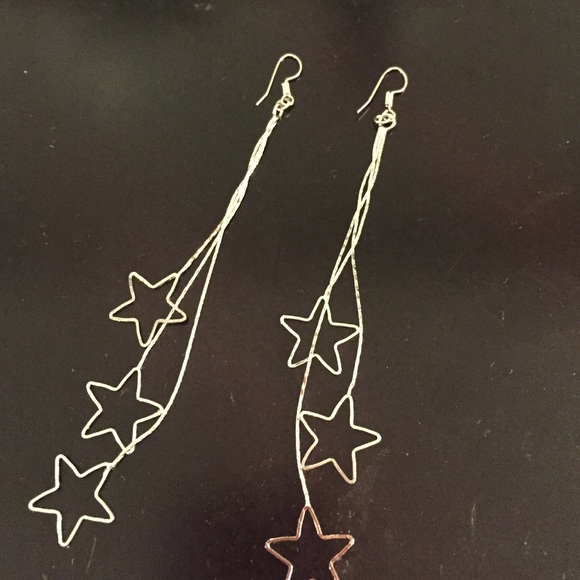 Star dangling earrings
