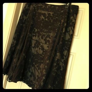 A-line Silk knee length skirt