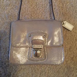 Silver Coach cross body bag