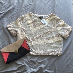 H&M pastel sequin crop top!