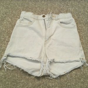 American Apparel high waisted denim shorts