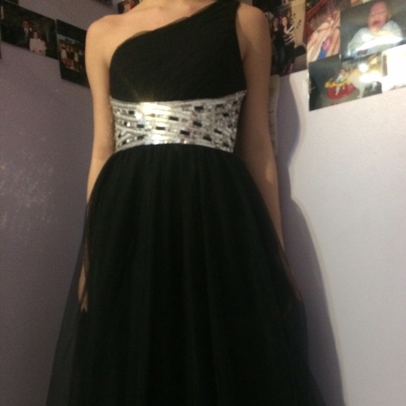 Black Tulle Prom Dress